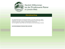 Tablet Screenshot of brauerei-rainer.de